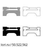 Lathe machine industrial mechanism apparatus manufacturing professional metalworking machining concept set icon grey black color vector illustration image simple solid fill outline contour line thin flat style. Lathe machine industrial mechanism apparatus manufacturing professional metalworking machining concept set icon grey black color vector illustration image solid fill outline contour line thin flat style. Стоковая иллюстрация, агентство Ingram Publishing / Фотобанк Лори