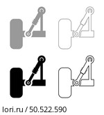 Suspension in the car set icon grey black color vector illustration image simple solid fill outline contour line thin flat style. Suspension in the car set icon grey black color vector illustration image solid fill outline contour line thin flat style. Стоковая иллюстрация, агентство Ingram Publishing / Фотобанк Лори