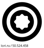 Rubber gasket puck under rounded octagon in circle icon in circle round black color vector illustration image solid outline style simple. Rubber gasket puck under rounded octagon in circle icon in circle round black color vector illustration image solid outline style. Стоковая иллюстрация, агентство Ingram Publishing / Фотобанк Лори