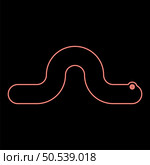 Neon creeping worm earthworm crawling invertebrate creep creature red color vector illustration image flat style light. Neon creeping worm earthworm crawling invertebrate creep creature helminth parasite pest crawl angleworm red color vector illustration image flat style. Стоковая иллюстрация, агентство Ingram Publishing / Фотобанк Лори