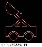 Neon catapult medieval siege ejection seat red color vector illustration image flat style light. Neon catapult medieval siege ejection seat red color vector illustration image flat style. Стоковая иллюстрация, агентство Ingram Publishing / Фотобанк Лори