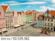 Colorful buildings on Market Square of Wroclaw. Market Square of Wroclaw. Стоковое фото, агентство Ingram Publishing / Фотобанк Лори