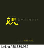 Warriors Unite Bladder Cancer Awareness Design Template. Стоковая иллюстрация, агентство Ingram Publishing / Фотобанк Лори