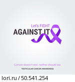 Inspire Change. Illuminate Lives. Vector Background Testicular Cancer. Стоковая иллюстрация, агентство Ingram Publishing / Фотобанк Лори