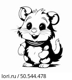 Vector illustration of cute cartoon hamster. Isolated on white background. Стоковая иллюстрация, агентство Ingram Publishing / Фотобанк Лори