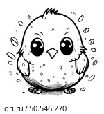 Cute little chick. Vector illustration in doodle style. Стоковая иллюстрация, агентство Ingram Publishing / Фотобанк Лори