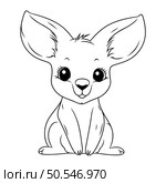 Cute little kangaroo cartoon isolated on white background. Vector illustration. Стоковая иллюстрация, агентство Ingram Publishing / Фотобанк Лори