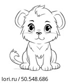 Cute cartoon hamster isolated on white background. Vector illustration. Стоковая иллюстрация, агентство Ingram Publishing / Фотобанк Лори