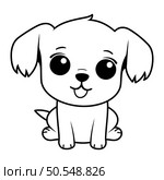 cute little dog mascot character vector illustration designicon vector illustration design. Стоковая иллюстрация, агентство Ingram Publishing / Фотобанк Лори