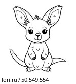 Kangaroo   Coloring book for children. Vector illustration. Стоковая иллюстрация, агентство Ingram Publishing / Фотобанк Лори