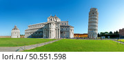 View to Pisa Cathedral and Leaning Tower of Pisa from Piazza dei Miracoli. View of the Leaning Tower. Стоковое фото, агентство Ingram Publishing / Фотобанк Лори