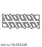 Reinforcement bar rebar ribbed metal rod contour outline line icon black color vector illustration image thin flat style simple. Reinforcement bar rebar ribbed metal rod contour outline line icon black color vector illustration image thin flat style. Стоковая иллюстрация, агентство Ingram Publishing / Фотобанк Лори