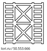Scaffolding prefabricated construction frame floors two 2 contour outline line icon black color vector illustration image thin flat style simple. Scaffolding prefabricated construction frame floors two 2 contour outline line icon black color vector illustration image thin flat style. Стоковая иллюстрация, агентство Ingram Publishing / Фотобанк Лори