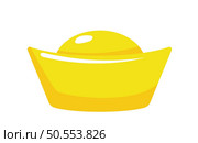 Lunar New Year golden ingot. Vector illustration. Стоковая иллюстрация, агентство Ingram Publishing / Фотобанк Лори