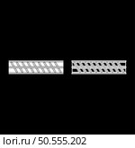 Reinforcement bar rebar ribbed metal rod set icon white color vector illustration image simple solid fill outline contour line thin flat style. Reinforcement bar rebar ribbed metal rod set icon white color vector illustration image solid fill outline contour line thin flat style. Стоковая иллюстрация, агентство Ingram Publishing / Фотобанк Лори