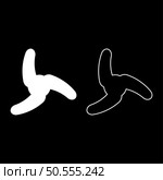 Screw of ship propeller fan turbine three-bladed set icon white color vector illustration image simple solid fill outline contour line thin flat style. Screw of ship propeller fan turbine three-bladed set icon white color vector illustration image solid fill outline contour line thin flat style. Стоковая иллюстрация, агентство Ingram Publishing / Фотобанк Лори