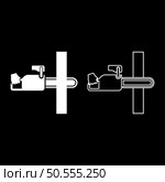Chainsaw sawing board woodchopper concept lumberjack arborist cutting deforestation prunes sprinking set icon white color vector illustration image simple solid fill outline contour line thin flat style. Chainsaw sawing board woodchopper concept lumberjack arborist cutting deforestation prunes sprinking set icon white color vector illustration image solid fill outline contour line thin flat style. Стоковая иллюстрация, агентство Ingram Publishing / Фотобанк Лори
