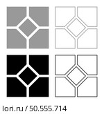 Ceramic tile paving slab set icon grey black color vector illustration image simple solid fill outline contour line thin flat style. Ceramic tile paving slab set icon grey black color vector illustration image solid fill outline contour line thin flat style. Стоковая иллюстрация, агентство Ingram Publishing / Фотобанк Лори