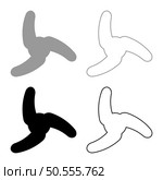 Screw of ship propeller fan turbine three-bladed set icon grey black color vector illustration image simple solid fill outline contour line thin flat style. Screw of ship propeller fan turbine three-bladed set icon grey black color vector illustration image solid fill outline contour line thin flat style. Стоковая иллюстрация, агентство Ingram Publishing / Фотобанк Лори
