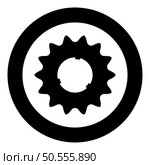 Cogset sprocket bicycle star gear service sprocket cogs wheel with teeth engages with chain icon in circle round black color vector illustration image solid outline style simple. Cogset sprocket bicycle star gear service sprocket cogs wheel with teeth engages with chain icon in circle round black color vector illustration image solid outline style. Стоковая иллюстрация, агентство Ingram Publishing / Фотобанк Лори