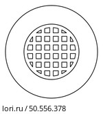 Grating grate lattice trellis net mesh BBQ grill grilling surface round shape icon in circle round black color vector illustration image outline contour line thin style simple. Grating grate lattice trellis net mesh BBQ grill grilling surface round shape icon in circle round black color vector illustration image outline contour line thin style. Стоковая иллюстрация, агентство Ingram Publishing / Фотобанк Лори