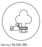 Chainsaw sawing tree woodchopper concept lumberjack arborist cutting deforestation prunes sprinking icon in circle round black color vector illustration image outline contour line thin style simple. Chainsaw sawing board woodchopper concept lumberjack arborist cutting deforestation prunes sprinking icon in circle round black color vector illustration image outline contour line thin style. Стоковая иллюстрация, агентство Ingram Publishing / Фотобанк Лори