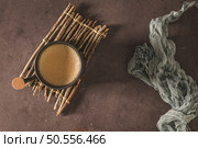 Coffee mug on a dark slate, stone or concrete background. Стоковое фото, агентство Ingram Publishing / Фотобанк Лори