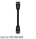 Patch cable path cord ethernet technology rj45 net concept icon black color vector illustration image flat style simple. Patch cable path cord ethernet technology rj45 net concept icon black color vector illustration image flat style. Стоковая иллюстрация, агентство Ingram Publishing / Фотобанк Лори