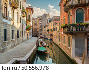 Boats in Venice on the Grand Canal, Italy. Venice in the evening light. Стоковое фото, агентство Ingram Publishing / Фотобанк Лори