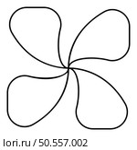 Four lobed fan blade paddle vane ventilation blade contour outline line icon black color vector illustration image thin flat style simple. Four lobed fan blade paddle vane ventilation blade contour outline line icon black color vector illustration image thin flat style. Стоковая иллюстрация, агентство Ingram Publishing / Фотобанк Лори