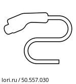 Electric car charger charging plug Ev contour outline line icon black color vector illustration image thin flat style simple. Electric car charger charging plug Ev contour outline line icon black color vector illustration image thin flat style. Стоковая иллюстрация, агентство Ingram Publishing / Фотобанк Лори