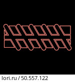 Neon reinforcement bar rebar ribbed metal rod red color vector illustration image flat style light. Neon reinforcement bar rebar ribbed metal rod red color vector illustration image flat style. Стоковая иллюстрация, агентство Ingram Publishing / Фотобанк Лори