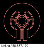 Neon pottery craft art workshop concept potter sculpts clay pot on potter’s wheel use hand arm ceramist idea red color vector illustration image flat style light. Neon pottery craft art workshop concept potter sculpts clay pot on potter’s wheel use hand arm ceramist idea red color vector illustration image flat style. Стоковая иллюстрация, агентство Ingram Publishing / Фотобанк Лори