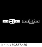 Pants belt leather strapping with buckle trouser set icon white color vector illustration image simple solid fill outline contour line thin flat style. Pants belt leather strapping with buckle trouser set icon white color vector illustration image solid fill outline contour line thin flat style. Стоковая иллюстрация, агентство Ingram Publishing / Фотобанк Лори
