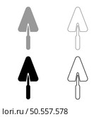 Trowel stucco trowels set icon grey black color vector illustration image simple solid fill outline contour line thin flat style. Trowel stucco trowels set icon grey black color vector illustration image solid fill outline contour line thin flat style. Стоковая иллюстрация, агентство Ingram Publishing / Фотобанк Лори