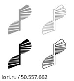 Spiral staircase circular stairs set icon grey black color vector illustration image simple solid fill outline contour line thin flat style. Spiral staircase circular stairs set icon grey black color vector illustration image solid fill outline contour line thin flat style. Стоковая иллюстрация, агентство Ingram Publishing / Фотобанк Лори