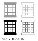 Prisoner window grid grate prison jail concept set icon grey black color vector illustration image simple solid fill outline contour line thin flat style. Prisoner window grid grate prison jail concept set icon grey black color vector illustration image solid fill outline contour line thin flat style. Стоковая иллюстрация, агентство Ingram Publishing / Фотобанк Лори