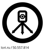 Theodolite survey equipment for measurements on tripod geodetic device tacheometer research level instrument geodesy tool icon in circle round black color vector illustration image solid outline style simple. Theodolite survey equipment for measurements on tripod geodetic device tacheometer research level instrument geodesy tool icon in circle round black color vector illustration image solid outline style. Стоковая иллюстрация, агентство Ingram Publishing / Фотобанк Лори