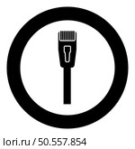 Connector with wire technology ethernet rj45 internet concept cable jack icon in circle round black color vector illustration image solid outline style simple. Connector with wire technology ethernet rj45 internet concept cable jack icon in circle round black color vector illustration image solid outline style. Стоковая иллюстрация, агентство Ingram Publishing / Фотобанк Лори