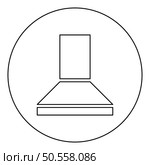 Hood for the kitchen kitchen cooker domestic appliances icon in circle round black color vector illustration image outline contour line thin style simple. Hood for the kitchen kitchen cooker domestic appliances icon in circle round black color vector illustration image outline contour line thin style. Стоковая иллюстрация, агентство Ingram Publishing / Фотобанк Лори