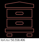Neon hive bee house beehive apiary apiculture concept red color vector illustration image flat style light. Neon hive bee house beehive apiary apiculture concept red color vector illustration image flat style. Стоковая иллюстрация, агентство Ingram Publishing / Фотобанк Лори