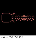 Neon bush cutter trimmer for bushes mowing hedge garden work concept red color vector illustration image flat style light. Neon bush cutter trimmer for bushes mowing hedge garden work concept red color vector illustration image flat style. Стоковая иллюстрация, агентство Ingram Publishing / Фотобанк Лори