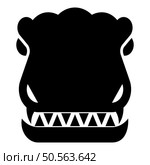 Head dinosaur dragon icon black color vector illustration image flat style simple. Head dinosaur dragon icon black color vector illustration image flat style. Стоковая иллюстрация, агентство Ingram Publishing / Фотобанк Лори