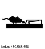Mouse wants to eat piece of cheese from mousetrap silhouette rodent icon black color vector illustration image flat style simple. Mouse wants to eat piece of cheese from mousetrap silhouette rodent icon black color vector illustration image flat style. Стоковая иллюстрация, агентство Ingram Publishing / Фотобанк Лори