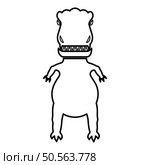 Evil dinosaur contour outline line icon black color vector illustration image thin flat style simple. Evil dinosaur contour outline line icon black color vector illustration image thin flat style. Стоковая иллюстрация, агентство Ingram Publishing / Фотобанк Лори