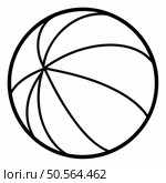 A simple black and white illustration of a basketball. Perfect for use in sports. game. or team related projects. Стоковая иллюстрация, агентство Ingram Publishing / Фотобанк Лори