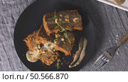 Christmas lentils loaf on dark kitchen countertop. Стоковое фото, агентство Ingram Publishing / Фотобанк Лори