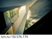 Manhattan modern architecture. Manhattan is the most densely populated of the five boroughs of New York City. Стоковое фото, агентство Ingram Publishing / Фотобанк Лори