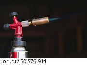 instrument gas burner flame burns blue machine. Стоковое фото, агентство Ingram Publishing / Фотобанк Лори