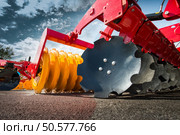 Agricultural machinery in agricultural fair. Стоковое фото, агентство Ingram Publishing / Фотобанк Лори